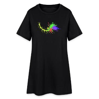 Colorful Party Design Underground - Frauen T-Shirt-Kleid - Schwarz - Vorne
