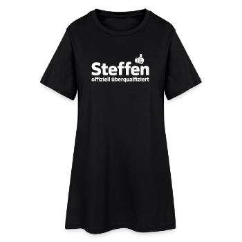 Steffen officiellement surqualifié - Robe T-shirt Femme - noir - Devant