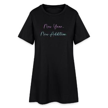 Gender Reveal Neujahr - Frauen T-Shirt-Kleid - Schwarz - Vorne