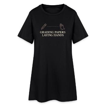 Enseignant chrétien, fondé sur la foi - Robe T-shirt Femme - noir - Devant