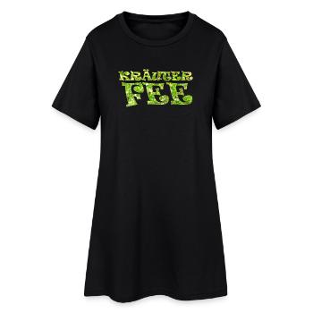 Kräuterfee Kräuter Garten  Kräuterschnecke - Frauen T-Shirt-Kleid - Schwarz - Vorne