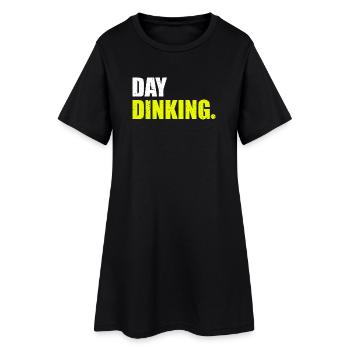 Day dinking lustiges Pickleball Spieler - Frauen T-Shirt-Kleid - Schwarz - Vorne