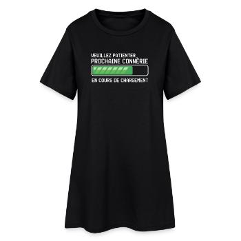 Cadeau fête des pères Homme Humour Papa Anniversai - Robe T-shirt Femme - noir - Devant