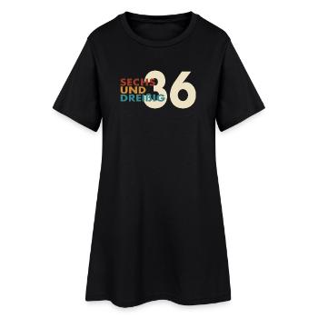 36. Geburtstag Geschenkidee Retro Vintage - Frauen T-Shirt-Kleid - Schwarz - Vorne