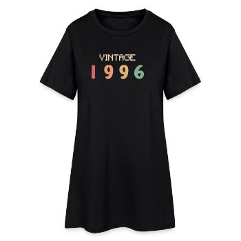 Vintage Aquarell 30 Jahre Dreißiger Party 1996 - Frauen T-Shirt-Kleid - Schwarz - Vorne