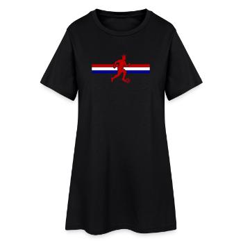Soccer Pays-Bas Soccer Hollande - Robe T-shirt Femme - noir - Devant