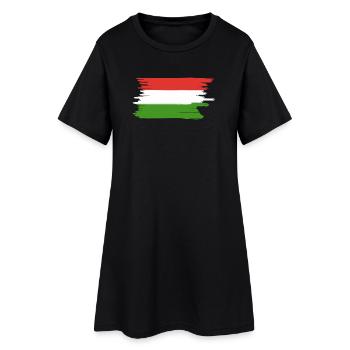 Vacances du drapeau hongrois - Robe T-shirt Femme - noir - Devant