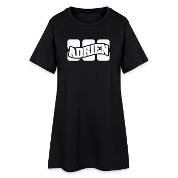 Prénom Adrien - Robe T-shirt Femme - noir - Devant