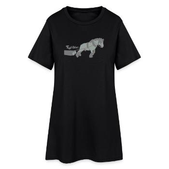 kaltblutzieht - Frauen T-Shirt-Kleid - Schwarz - Vorne