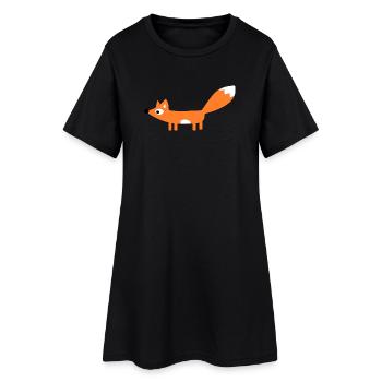 fox - Women’s T-Shirt Dress - black - Front