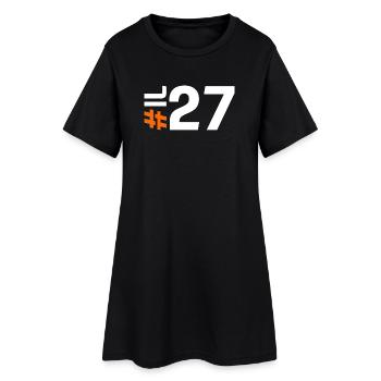 IL27-KARTON - Frauen T-Shirt-Kleid - Schwarz - Vorne