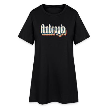 Ambrogio T-Shirt Retro Vintage T-Shirt Geschenk - Frauen T-Shirt-Kleid - Schwarz - Vorne