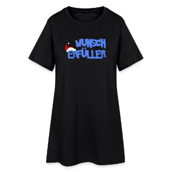 WUNSCHERFÜLLER - Frauen T-Shirt-Kleid - Schwarz - Vorne