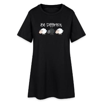 Schwarzes Schaf Be Different Geschenk Weihnachten - Frauen T-Shirt-Kleid - Schwarz - Vorne