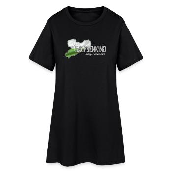 Sachsenkind auf Reisen - Sachsen - Dialekt Urlaub - Frauen T-Shirt-Kleid - Schwarz - Vorne