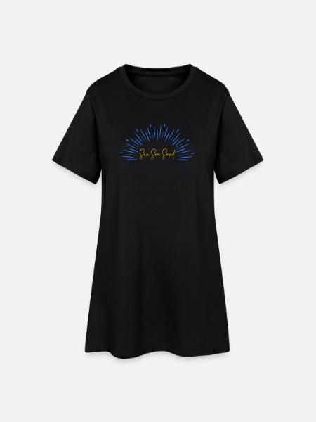 Sun Sea Sand - Robe T-shirt Femme - noir