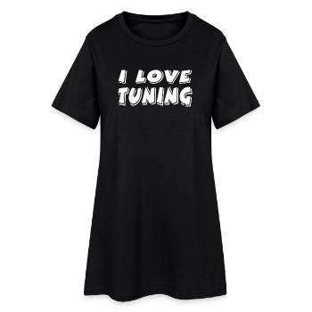 réglage - Robe T-shirt Femme - noir - Devant