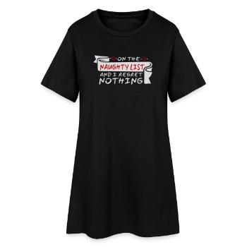 Sur la liste des vilains et ne regrette rien XMas Spruch - Robe T-shirt Femme - noir - Devant
