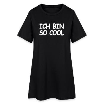 Cool - Frauen T-Shirt-Kleid - Schwarz - Vorne