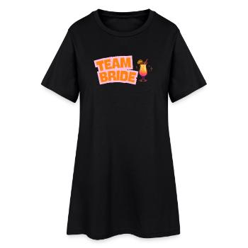 Team Bride - Cocktail - personnalisable - Robe T-shirt Femme - noir - Devant