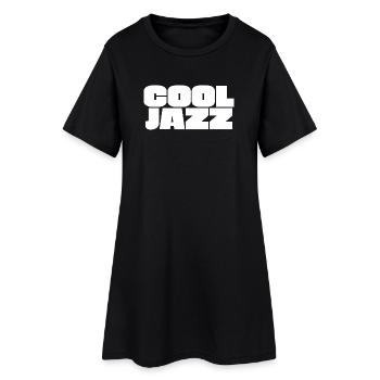 Cool Jazz - Frauen T-Shirt-Kleid - Schwarz - Vorne