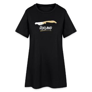 Vlieland | Vintage Carte Rétro - Robe T-shirt Femme - noir - Devant