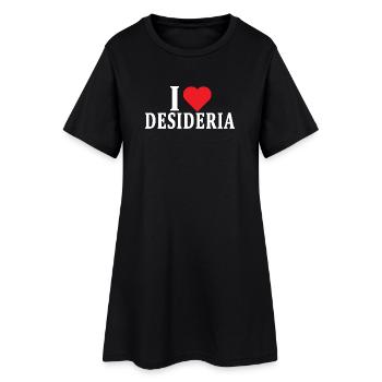 T-Shirt Ich liebe Desideria T-Shirt Geschenkidee - Frauen T-Shirt-Kleid - Schwarz - Vorne
