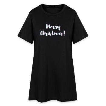 Joyeux Noël! - (Joyeux Noël)! - Robe T-shirt Femme - noir - Devant
