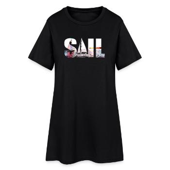 SAIL - Women’s T-Shirt Dress - black - Front