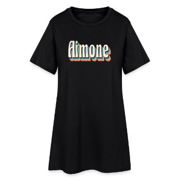 Aimone t-shirt t-shirt idée cadeau rétro vintage - Robe T-shirt Femme - noir - Devant