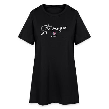Stavanger - Pavillon norvégien - Norge - Norvège - Lettonie - Robe T-shirt Femme - noir - Devant