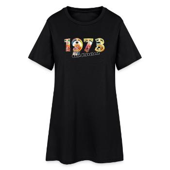 1973 Vintage Retro – Cassette – Cool Olds - Robe T-shirt Femme - noir - Devant
