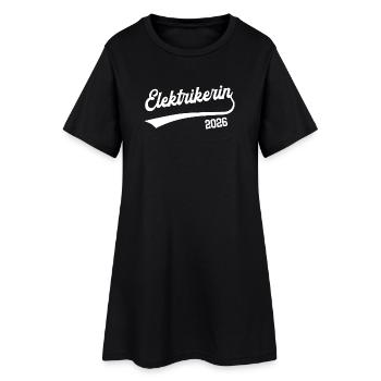 Apprentissage pour femme électricienne 2026 - Robe T-shirt Femme - noir - Devant