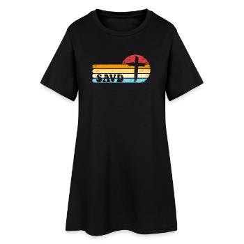 Croix Rédempte Bible Rétro Foi chrétienne Jésus - Robe T-shirt Femme - noir - Devant