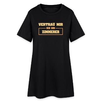 Zimmerer - Frauen T-Shirt-Kleid - Schwarz - Vorne