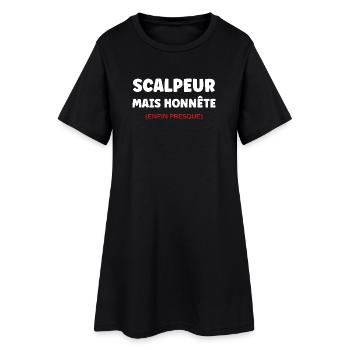 Scalpeur Honnête Presque - Robe T-shirt Femme - noir - Devant