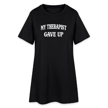 Mon thérapeute a abandonné - Robe T-shirt Femme - noir - Devant