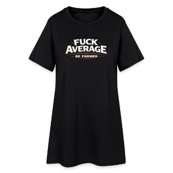 Être fermier au lieu de moyen - Robe T-shirt Femme - noir - Devant