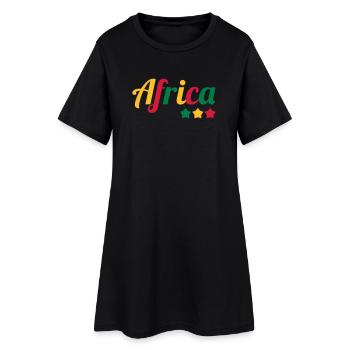 Africa / Africain / Afrique / Africain - Robe T-shirt Femme - noir - Devant