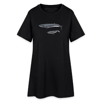 Baleine boréale boréale rorquale - Robe T-shirt Femme - noir - Devant