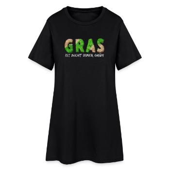 Gras Ist Nicht Immer Grün - Frauen T-Shirt-Kleid - Schwarz - Vorne