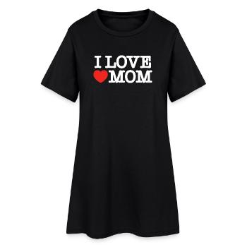 J’aime maman (sombre) - Robe T-shirt Femme - noir - Devant