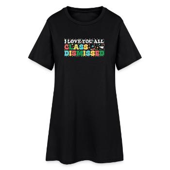 Class Dismissed: Colourful Fun - Women’s T-Shirt Dress - black - Front