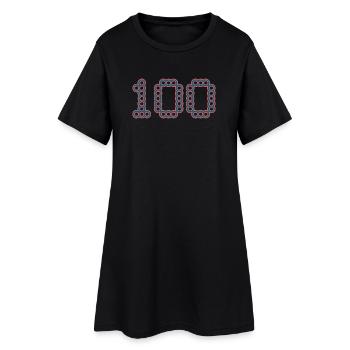 100. 100 ANS. 100e ANNIVERSAIRE. ANNIVERSAIRE 100 - Robe T-shirt Femme - noir - Devant