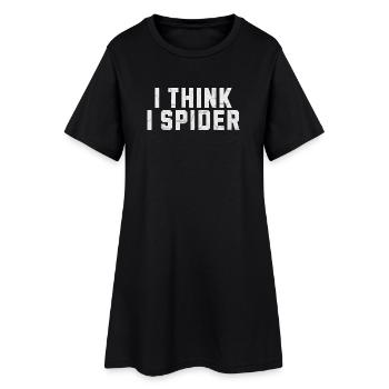 I Think I Spider Denglish - Frauen T-Shirt-Kleid - Schwarz - Vorne