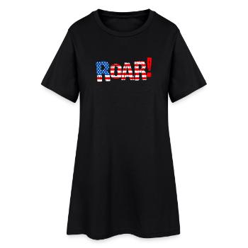 ROAR USA - Cri de guerre États-Unis d’Amérique - Robe T-shirt Femme - noir - Devant