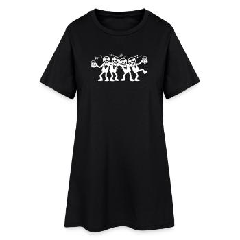 Bière du groupe d’amis du marié - Robe T-shirt Femme - noir - Devant