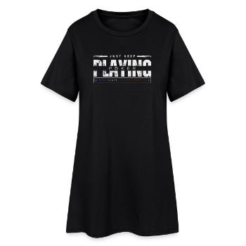 Spiel weiter White-Poker - Frauen T-Shirt-Kleid - Schwarz - Vorne