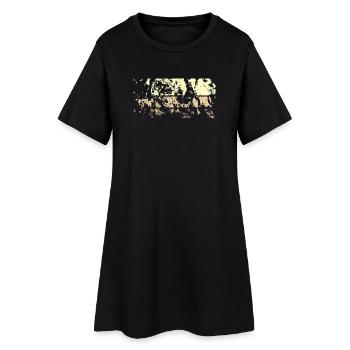 Résumé de contexte - Robe T-shirt Femme - noir - Devant