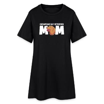 Chesapeake Bay Retriever - Frauen T-Shirt-Kleid - Schwarz - Vorne
